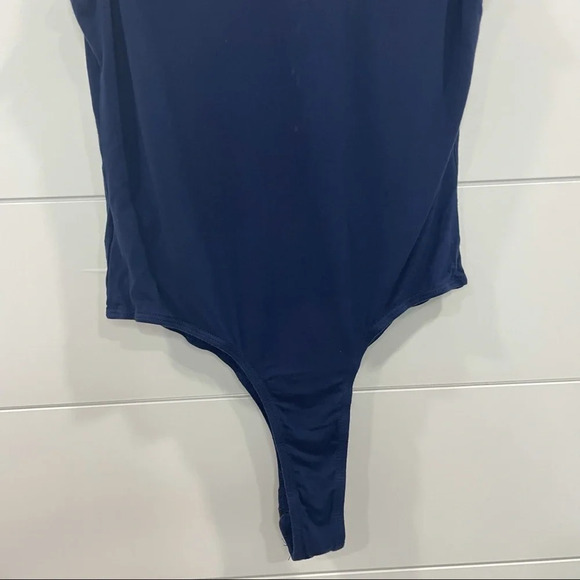 4SI3NNA Lace Up Bodysuit in Navy Blue Size Large - Picture 10 of 13